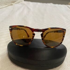 Persol Iconic 714 Brown Tortoiseshell folding sunglasses